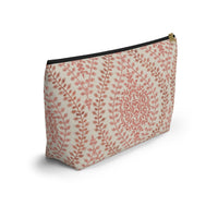 Mumbai Lace Accessory Pouch w T-bottom in Pink